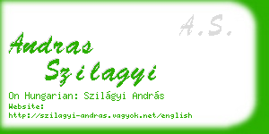 andras szilagyi business card