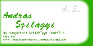 andras szilagyi business card